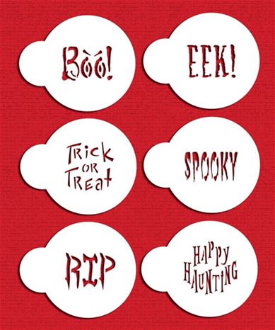 Stencil Small Halloween Cupcake