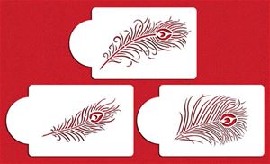 Stencil Peacock Feather Set