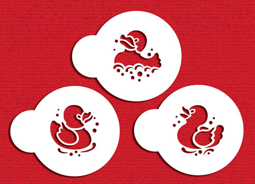 Stencil Mini Rubber Duck Set 3 CT