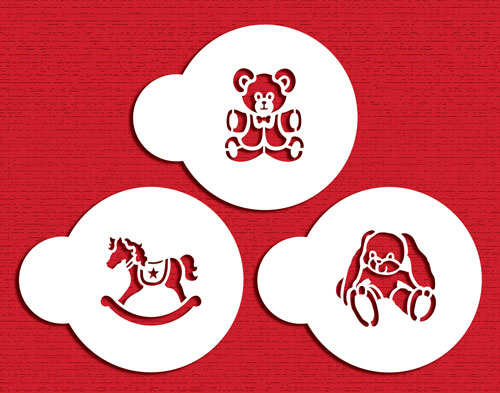 Stencil Mini Baby Toys 3 CT