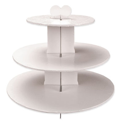 Single Use White RD 3 Tier Stand 6 CT