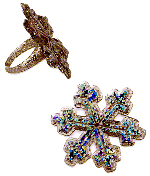 Snowflake Holo Glitter Ring 144 CT