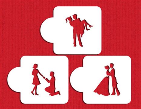 Stencil Stages of Love Silhouette
