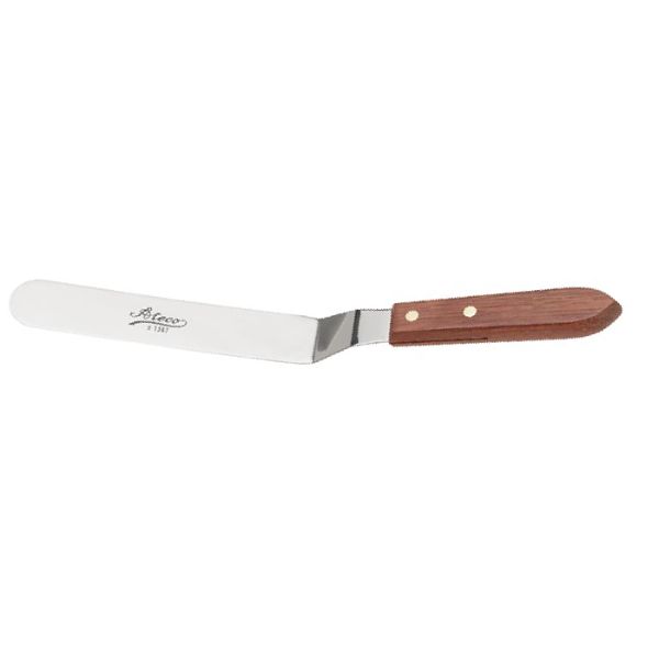 Angled Spatula Wooden Handle 7.75" x 1.25" blade