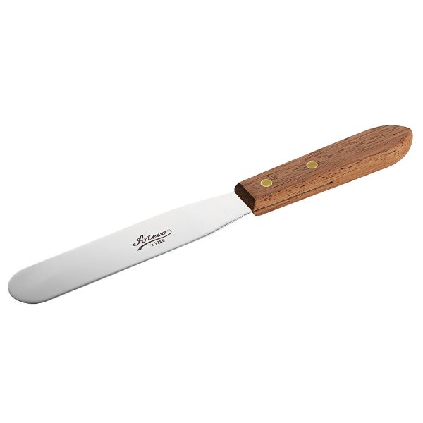 Straight Spatula Wooden Handle 6" x 1.25" blade