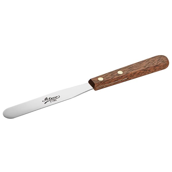 Straight Spatula Wooden Handle 4.25" x .75" blade
