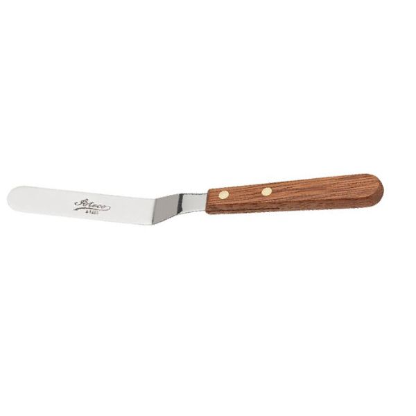 Angled Spatula Wooden Handle 4.5" x .75" blade