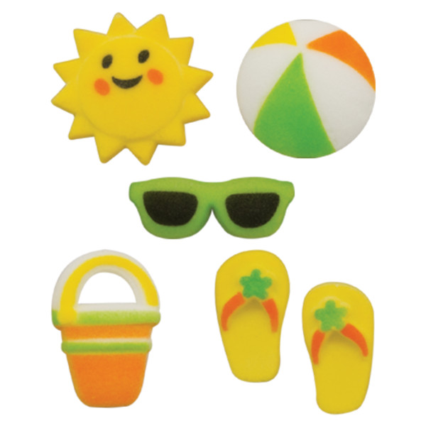 Summer Fun Assorted Dec-Ons 5/8" - 1 1/2" 102 CT