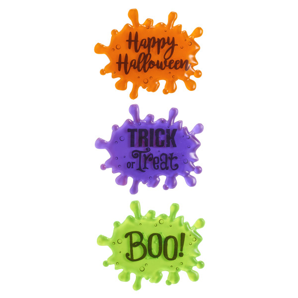Halloween Slime Sayings Layon 4 1/2" x 3.5" 12 CT
