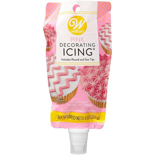 Pink Icing Pouch w/tips 8 OZ