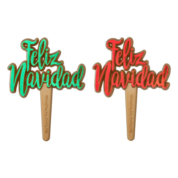 Feliz Navidad Pick Red & Green 144 CT