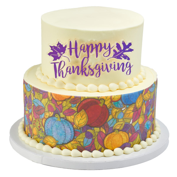Happy Thanksgiving Layon 5" x 2 1/4" 12 CT - Image 2
