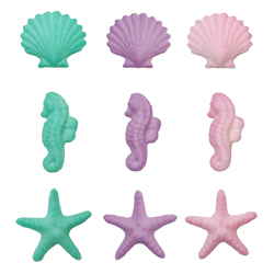 Shimmering Seahorses & Shells Assorted Dec-Ons 162 CT