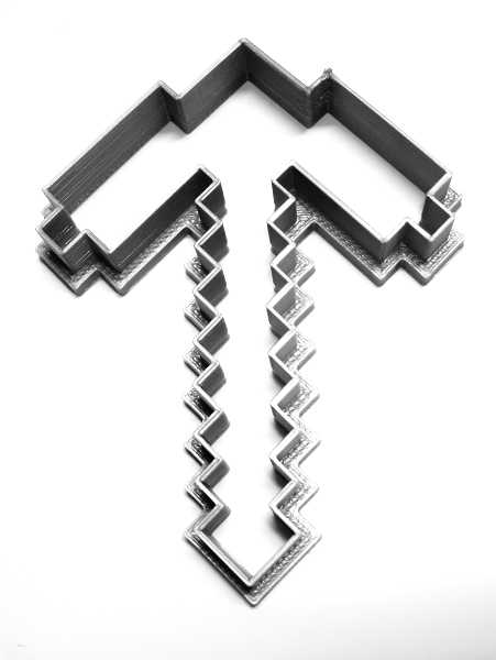 Minecraft Pickaxe Shape Block Cookie Cutter