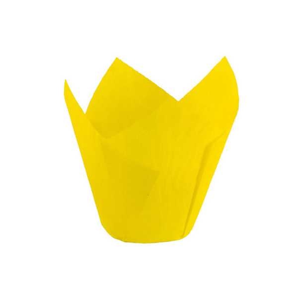 Yellow Tulip Cup 2" Base 1 1/8" to 3 1/2" 200 CT