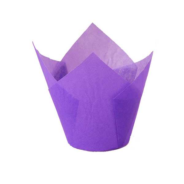 Purple Tulip Cup 2" Base 1 1/8" to 3 1/2" 200 CT