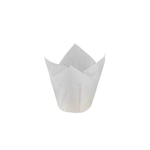 White Tulip Cups Mini 1 3/8" Base 1 1/2" to 2 1/4" 150 CT