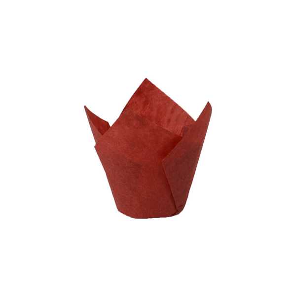 Red Tulip Cups Mini 1 3/8" Base 1 1/2" to 2 1/4" 150 CT
