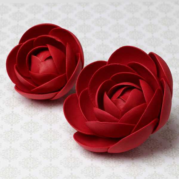 Glam Roses Red 2.5", 3.5" 6 CT
