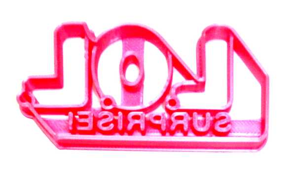 LOL Little Outrageous Littles Suprise Logo Cookie Cutter