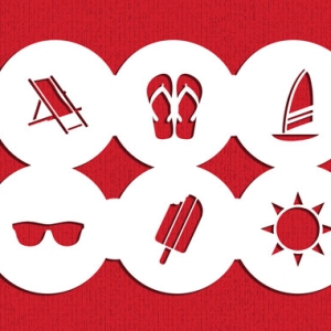 Summer Cupcake/Cookie Top Stencil Set