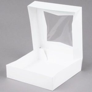 10 x 10 x 2 1/2 Pie Box White w/window 200 CT