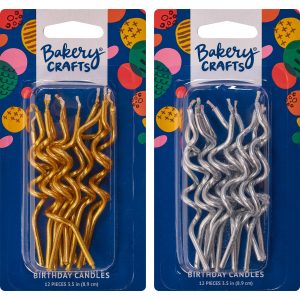 Metallic Swirl Candles 12 PCS 6 CT
