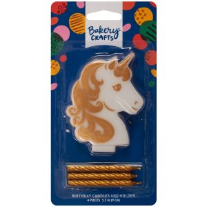Golden Unicorn Candle 6 CT