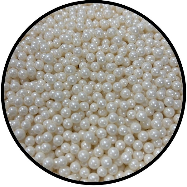 White Pearl Beads (4MM) 1 LB
