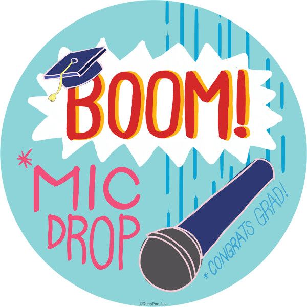 Mic Drop Grad Edible Image 12 CT