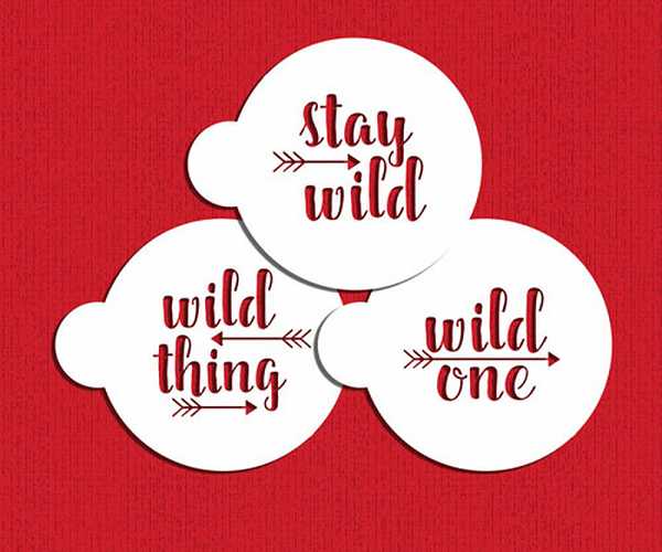 Wild Thing Cookie Stencil Set