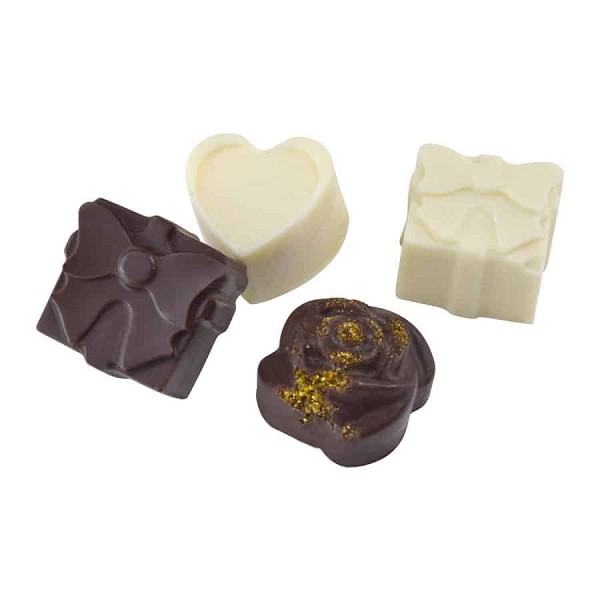 Present, Heart and Rose Silicone Candy Mold 24 CAV - Image 2