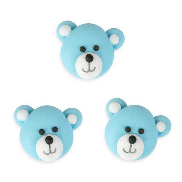 Blue Baby Bear Royal Icing 1" 144 CT