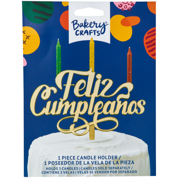 Feliz Cumpleanos Candle Holder 12 CT