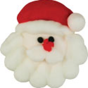 Santa Claus Face Royal Icing 1″ 150 CT