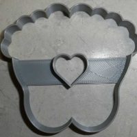 Baby Feet with Heart Cookie Cutter