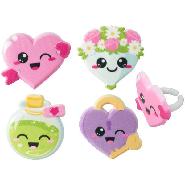 Valentine Cutie Cupcake Rings 144 CT