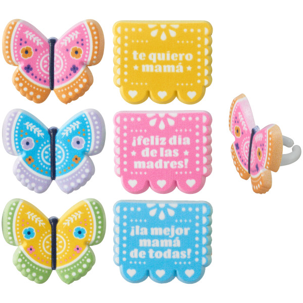 Le Mejor Mama de Todas Cupcake Rings 72 CT