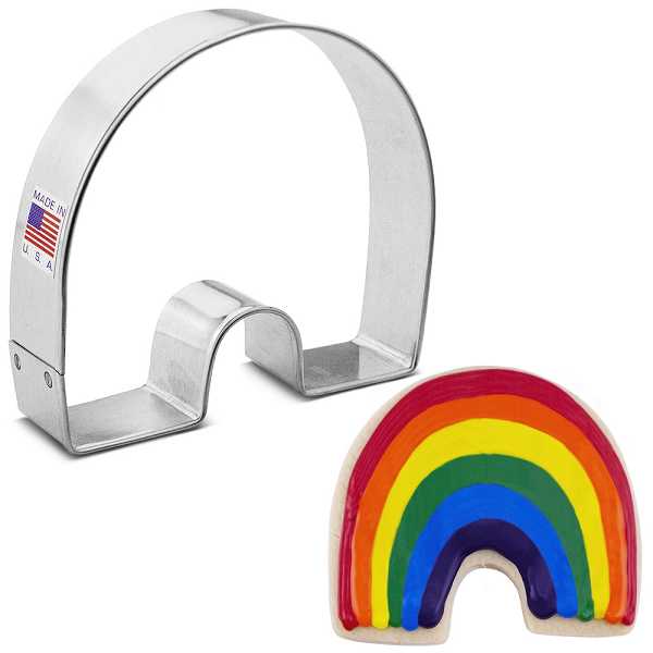 Modern Rainbow Cookie Cutter 4" EA