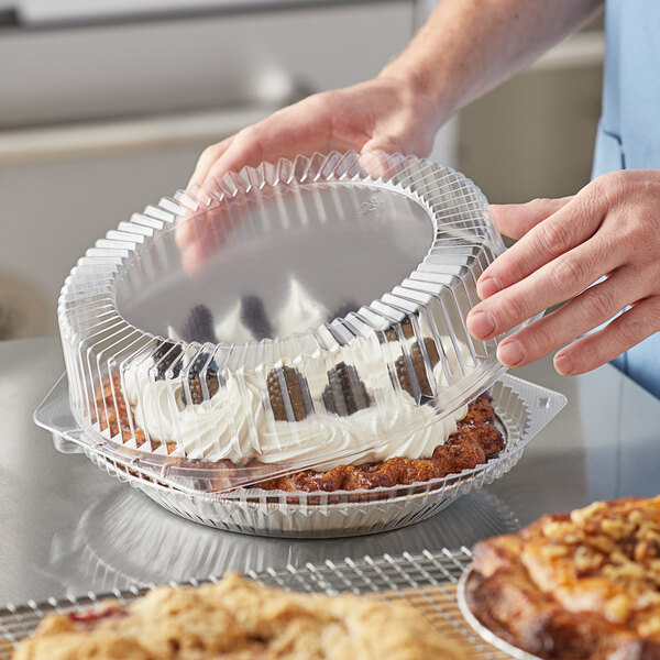 9" Clear Hinged High Dome Pie Container 100 CT