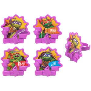 Teenage Mutant Ninja Turtles Turtle Power Cupcake Rings 72 CT