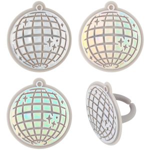 Disco Ball Cupcake Rings 72 CT