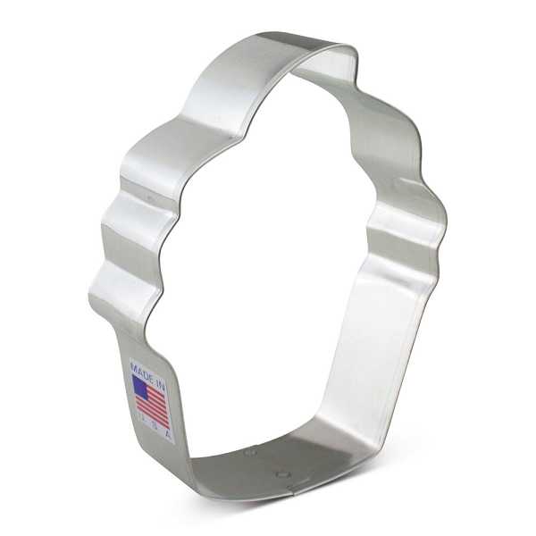 Swirl Cupcake Cookie Cutter 4" EA