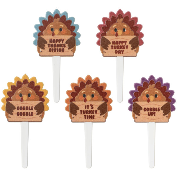 Thanksgiving Turkeys DecoPics 144 CT