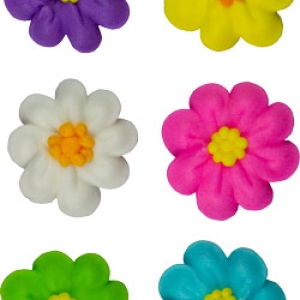 Mini Assorted Daisies Royal Icing 240 CT