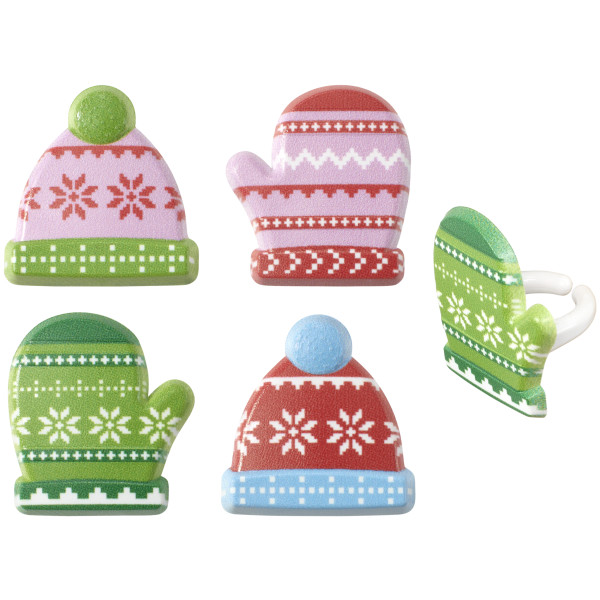 Winter Hat & Mittens Cupcake Rings 144 CT