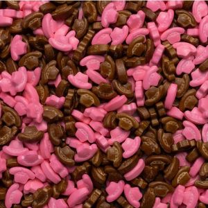Cowboy Hat Brown and Pink (Thick) 5 LB