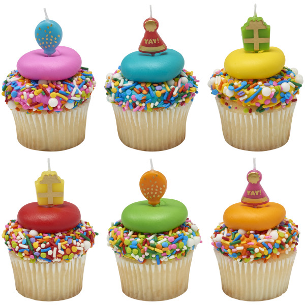 Party Shaped Candles 6 CT - Image 2