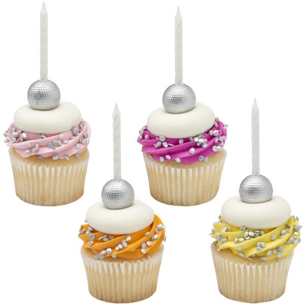 Disco Ball Candle Holders w/candles 6 CT - Image 3