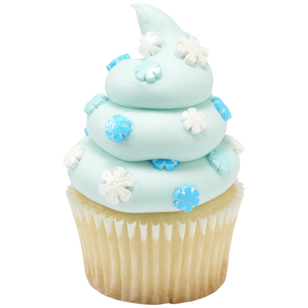 Snowflake Shapes Candy Sprinkles 16 OZ - Image 2